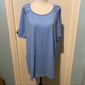 DC JEANS PLUS SIZE BLUE LACE T-SHIRT